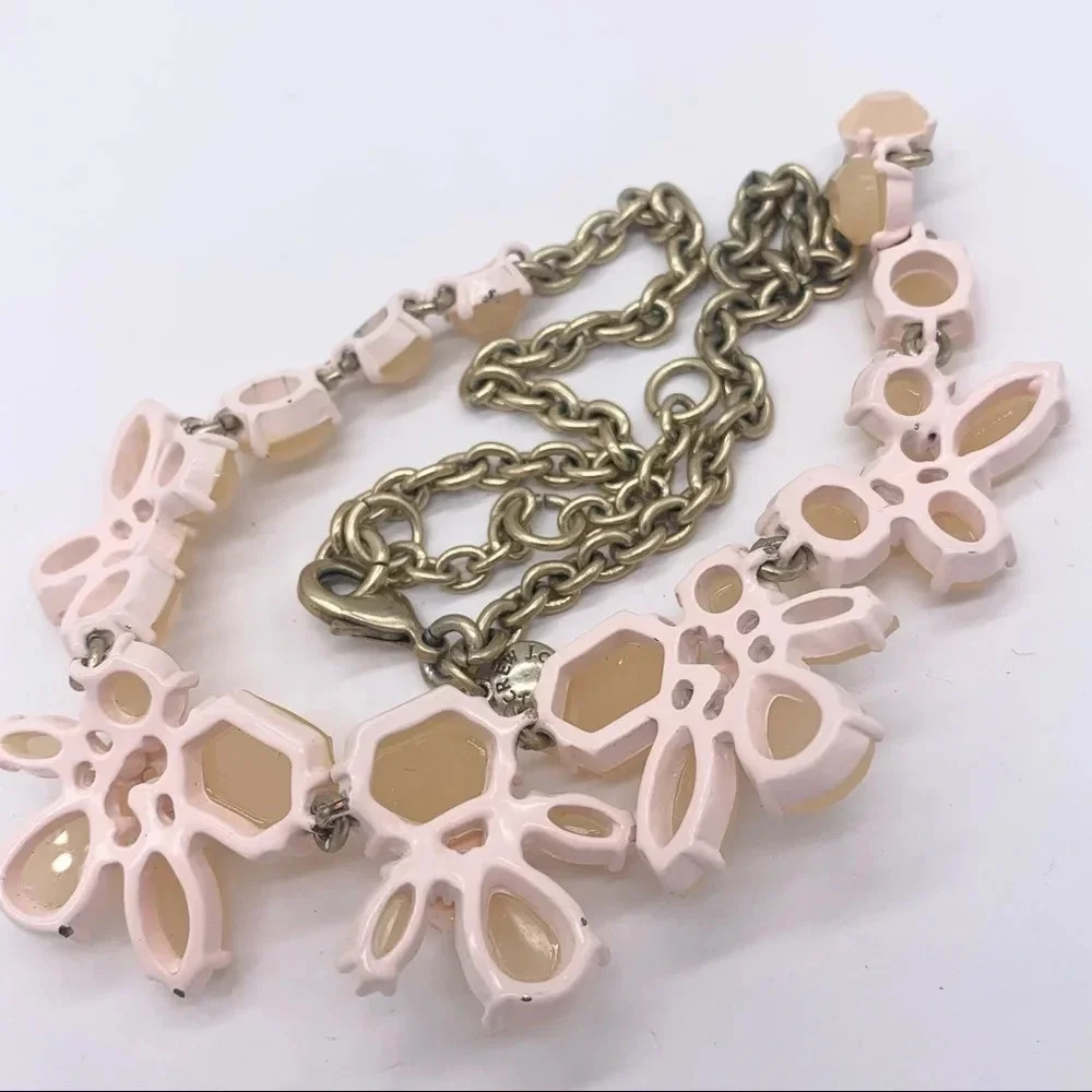 J. Crew Peach Pink Faceted Necklace